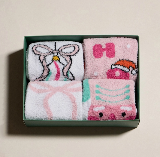 Nutcracker Printed Christmas Sock Gift Box