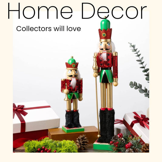 Mouse King Nutcracker in Gold Leaf and Purple Cape 14 Inch