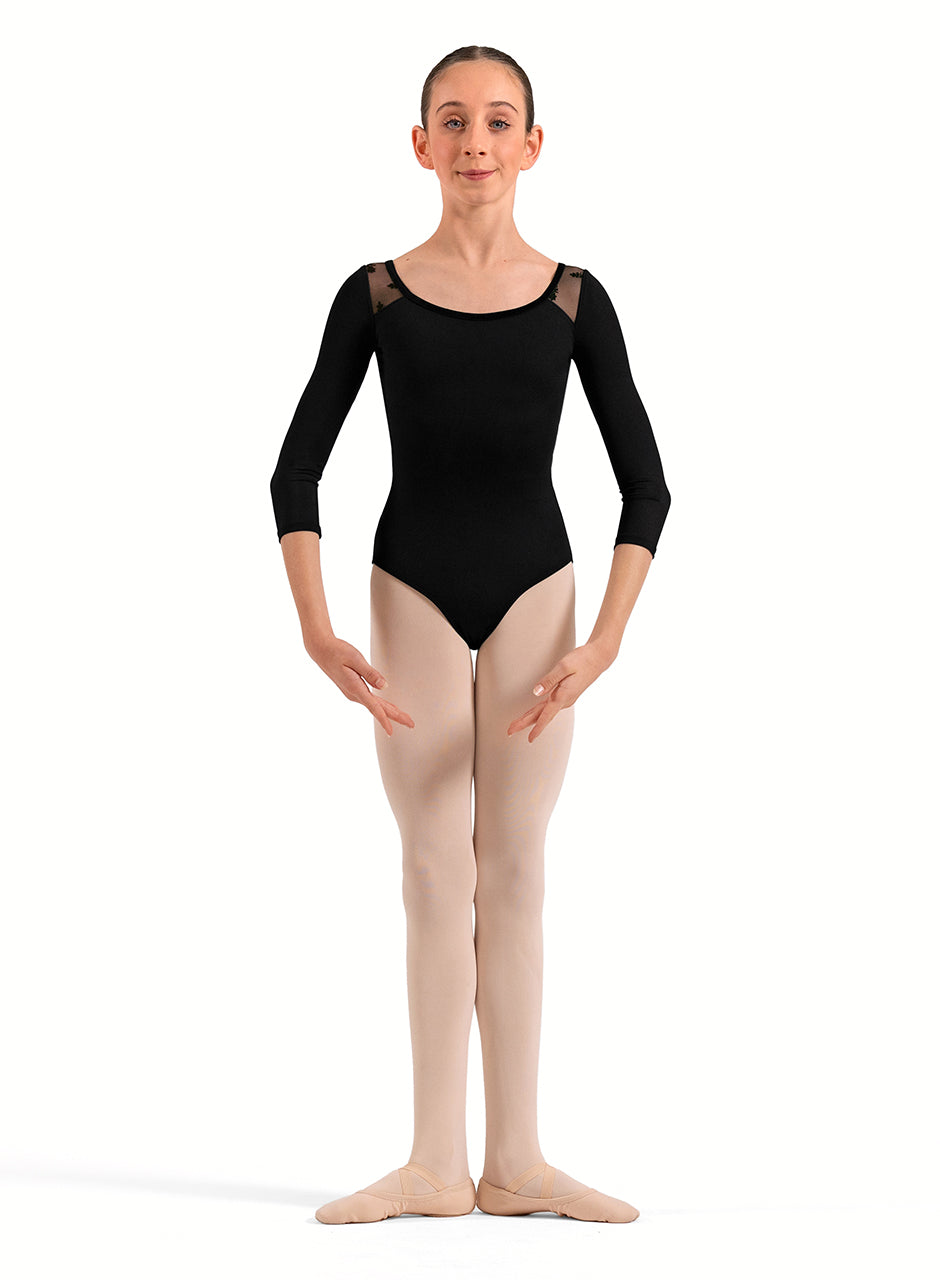 BLOCH Floral 3/4 Sleeve Leotard CL60005