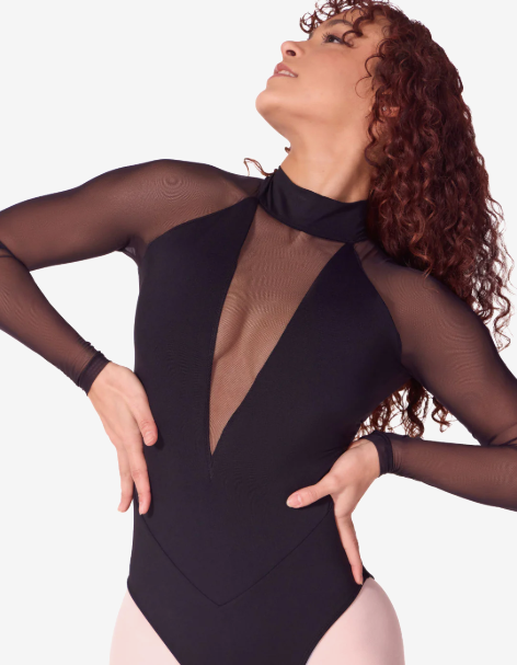 Capezio Soft Elegance Long Sleeve Mesh Leotard - EL109W