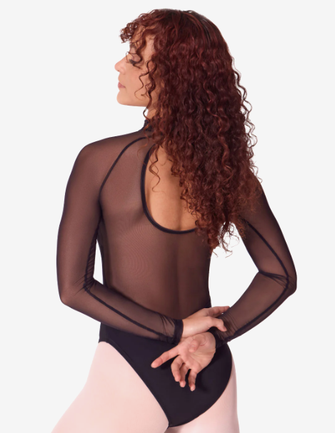 Capezio Soft Elegance Long Sleeve Mesh Leotard - EL109W