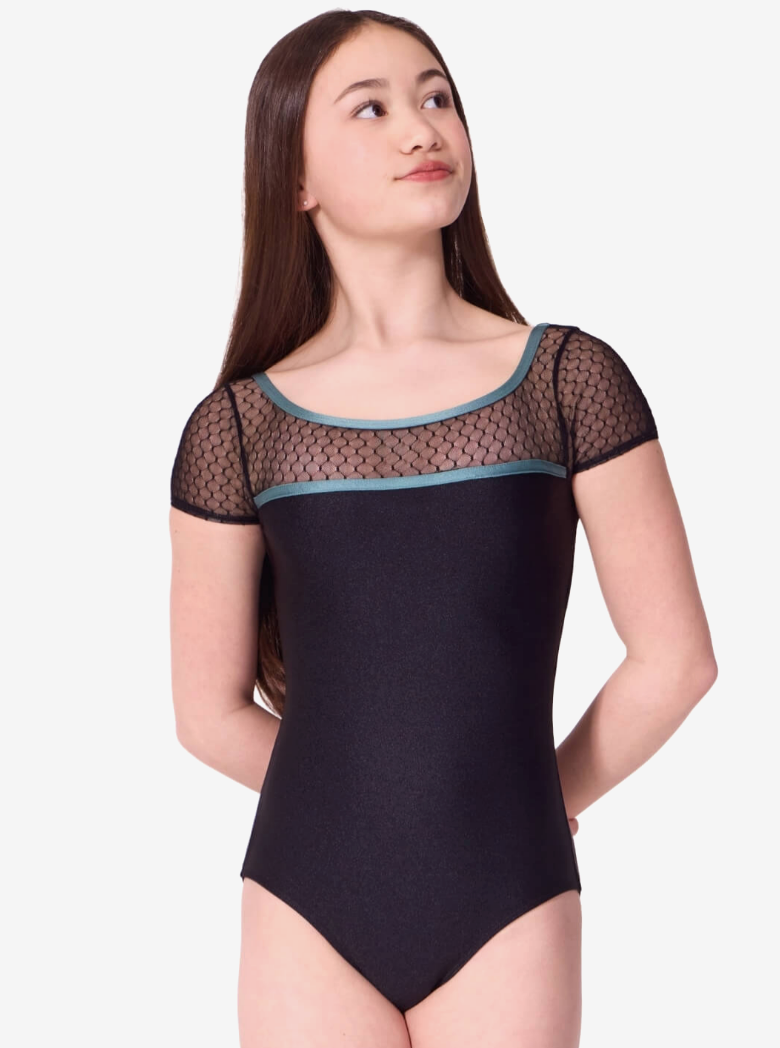 Capezio Enchanted Contrast Harmony Short Sleeve Leotard F12611W