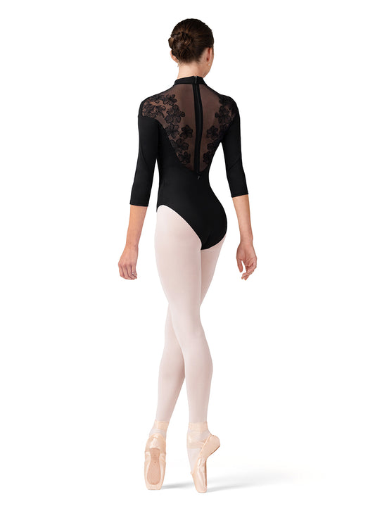 Bloch Embroidered 3/4 Sleeve Leotard - L60001
