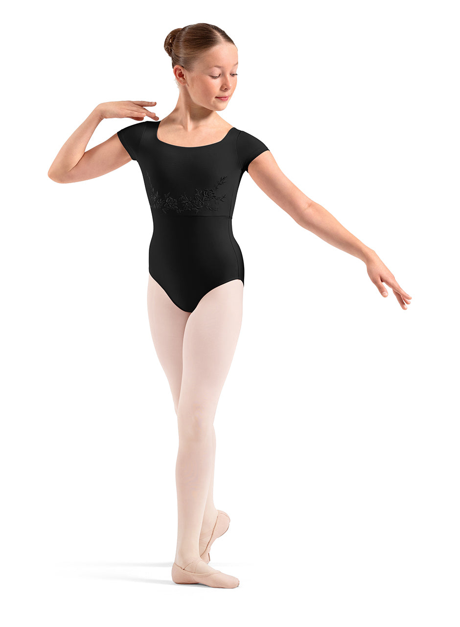 BLOCH Embroidered Cap Sleeve Leotard M20013C
