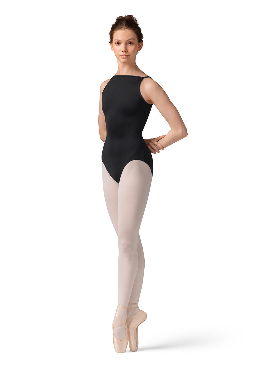 Mirella Boat Neck Mesh Back Leotard - M70002LM