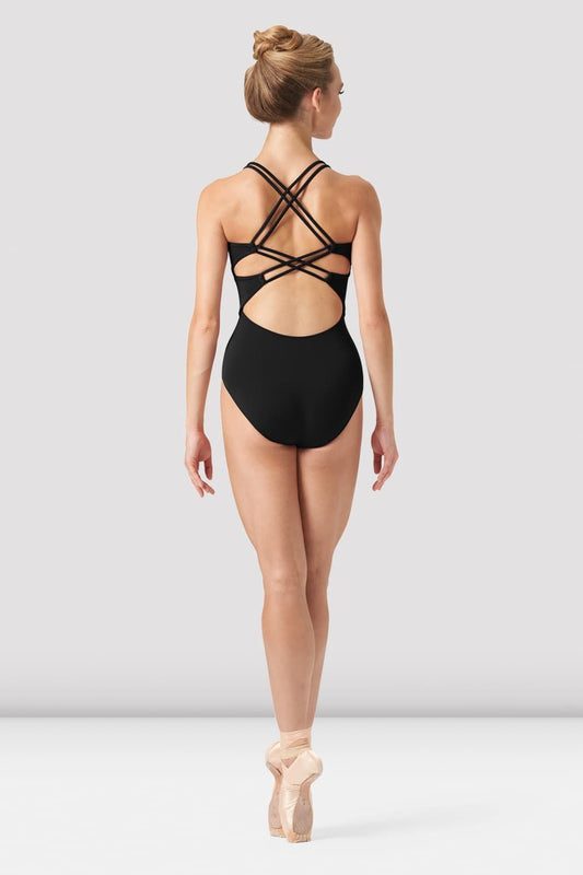 Bloch Tween Kari Double Strap Leotard TWL0557B in Black, back view