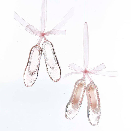 4"ACRYLIC PINK BALLET SHOES ORNAMENT 2/A