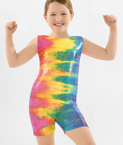 Eurotard Rainbow Shimmer Tank Biketard - 96503