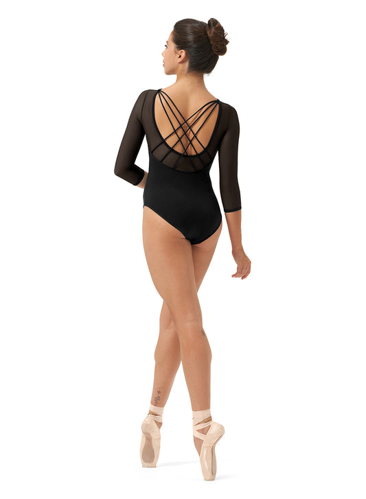 Mirella Strap Back 3/4 Sleeve Leotard - M1022LM