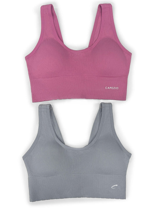 Capezio Seamless Ribbed Scoop Neck Bra (2 Pack) - RU2000