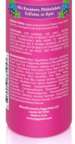 Piggy Paint Strawberry Splash Shimmer Lotion