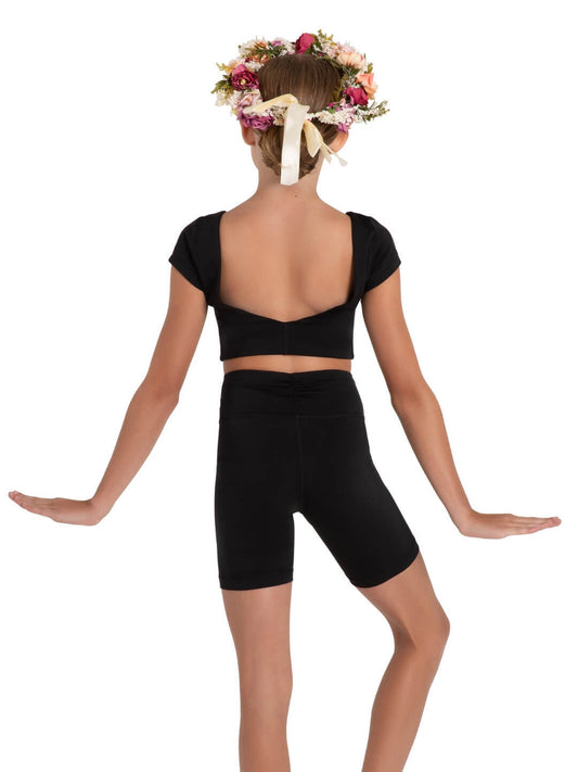 Capezio Child Clover Crop Top - 12091C Black