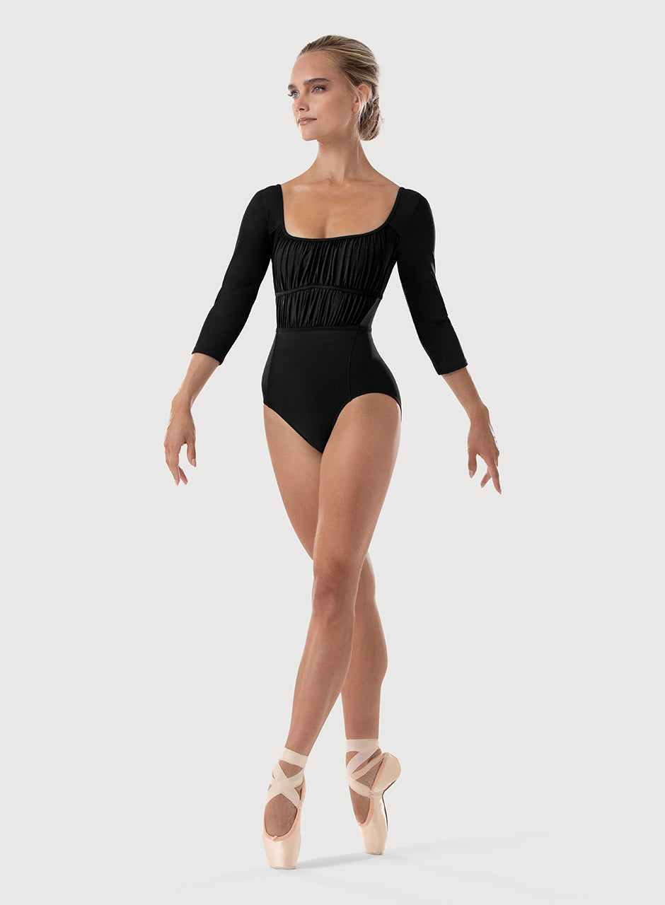 Bloch Mesh Detail 3/4 Sleeve Leo - L4106B