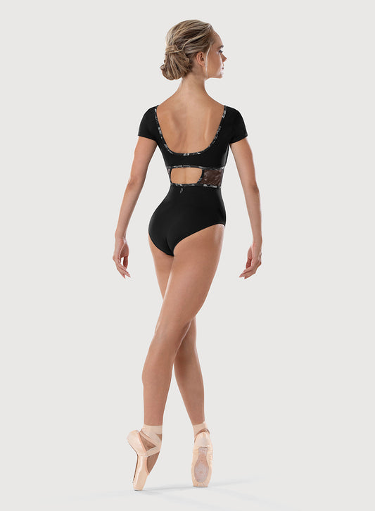 Bloch Mesh Detail Cap Sleeve Leo - L4292
