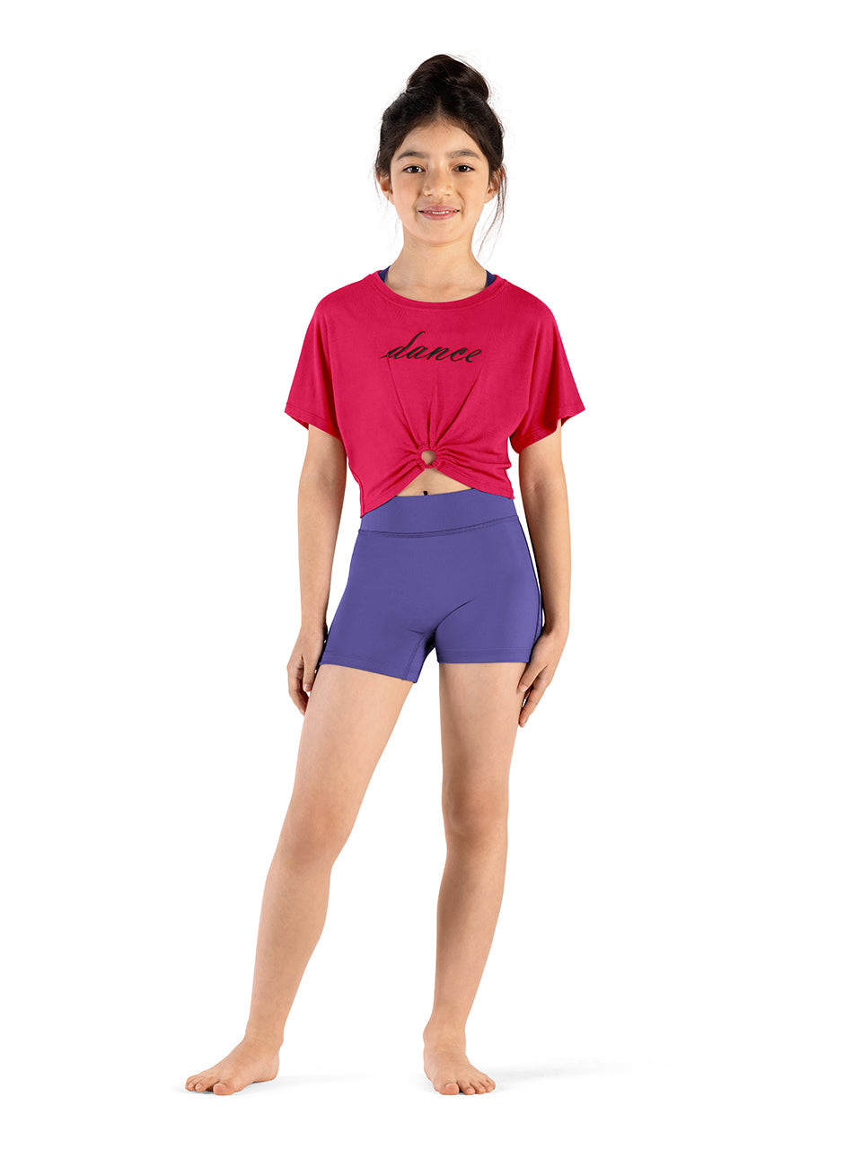 Mirella Dance Print Crop Tee - M753C
