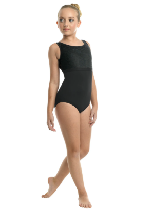 DANZNMOTION Kids Tatiana Square Neck Lace Leotard - 23114C
