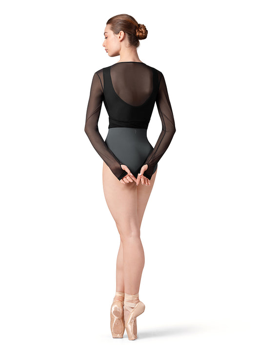 Bloch Ladies Bethan Mesh Wrap Top - Z8459