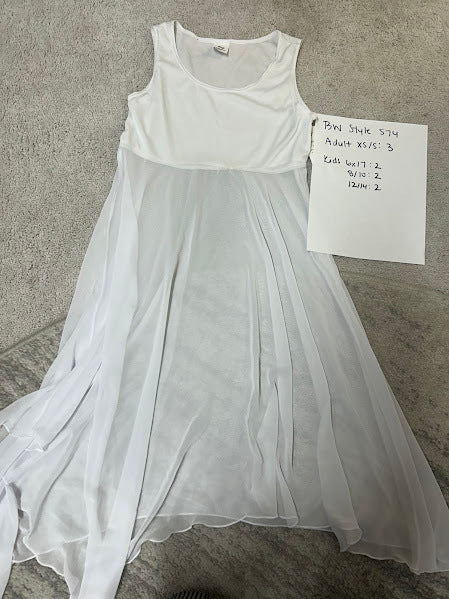 Body Wrappers White Praise Dance Pullover Vest - 574