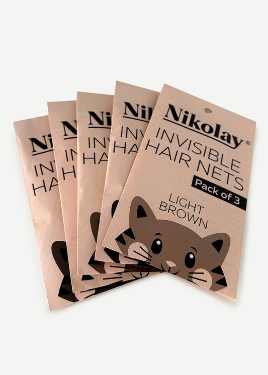 Nikolay Invisible Hair Nets, Pack of 3 HA2005N