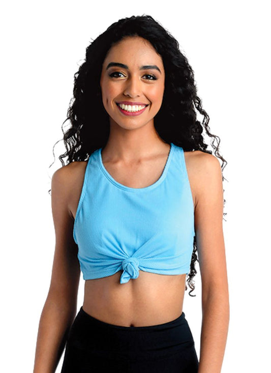 DANZNMOTION Tie Knot Crop Top - 20302A in danznmotion-tie-knot-crop-top-20302a