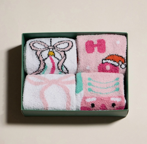 Nutcracker Printed Christmas Sock Gift Box
