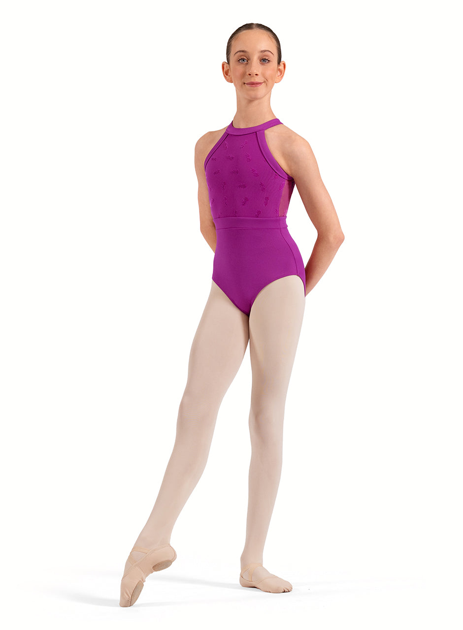BLOCH Floral Halter Leotard CL40016