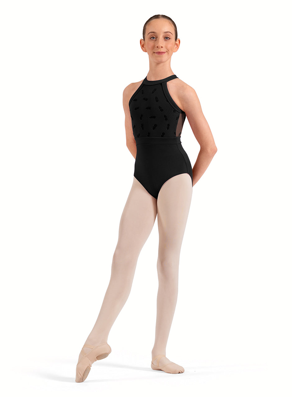 BLOCH Floral Halter Leotard CL40016
