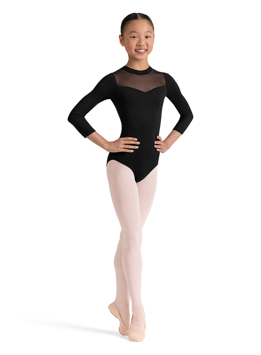 Bloch Child Embroidered 3/4 Sleeve Leotard - CL60002