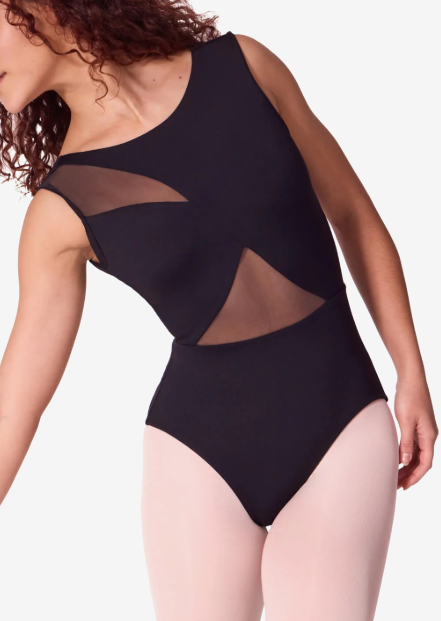 Capezio Soft Elegance Asymmetrical Boatneck Leotard - EL106W