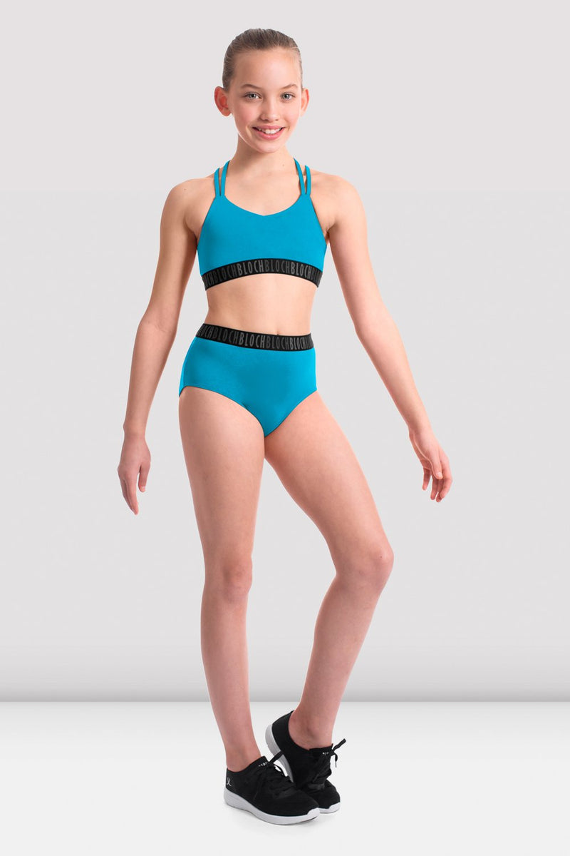Bloch Logo Elastic Crop Top - FT5088C in bloch-logo-elastic-crop-top-ft5088c, front view