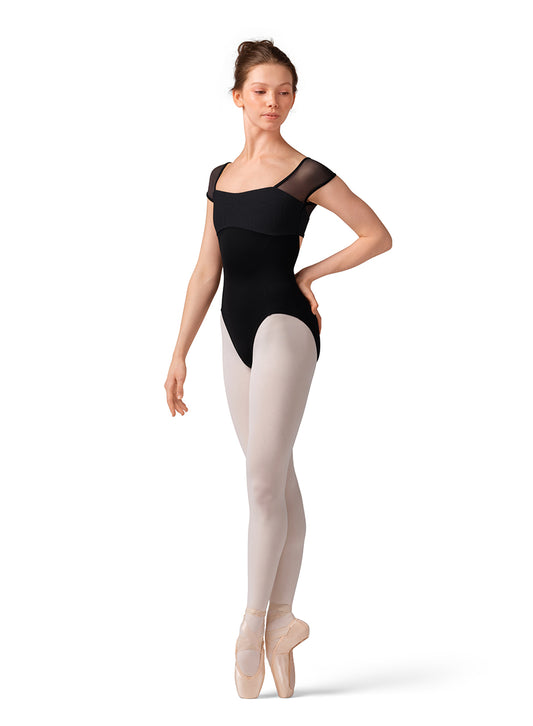 Mirella Open Back Cap Sleeve Leotard - M20001LM