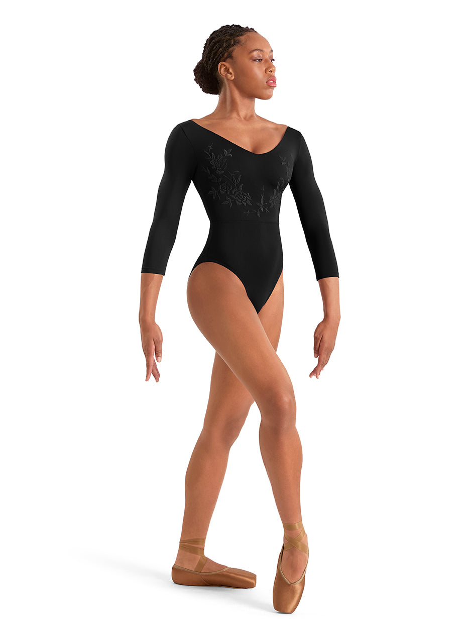 BLOCH V-Neck 3/4 Sleeve Leotard M60003LM