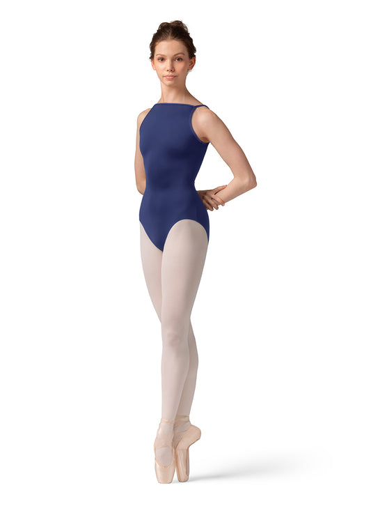 Mirella Boat Neck Mesh Back Leotard - M70002LM