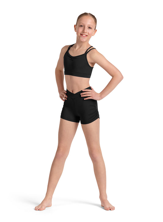 Mirella Child Ruched Side Shorts - M90002C