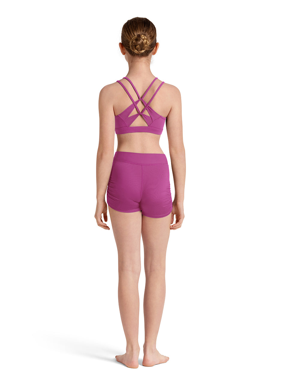 Mirella Child Ruched Side Shorts - M90002C
