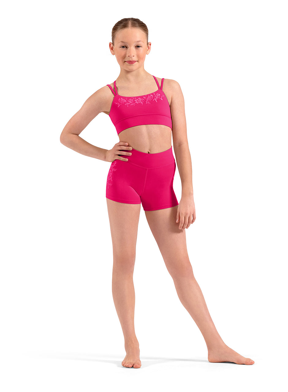 BLOCH Embroidered High Waist Shorts M90009C