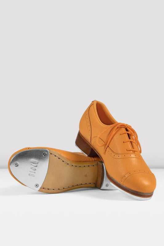 ORANGE! Ladies Jason Samuels Smith Pebble Leather Tap Shoes