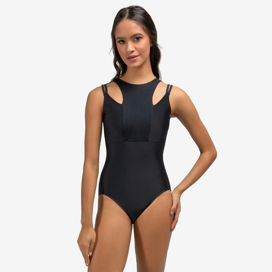 So Danca "Romina" Leotard - RDE2582 Black, front view