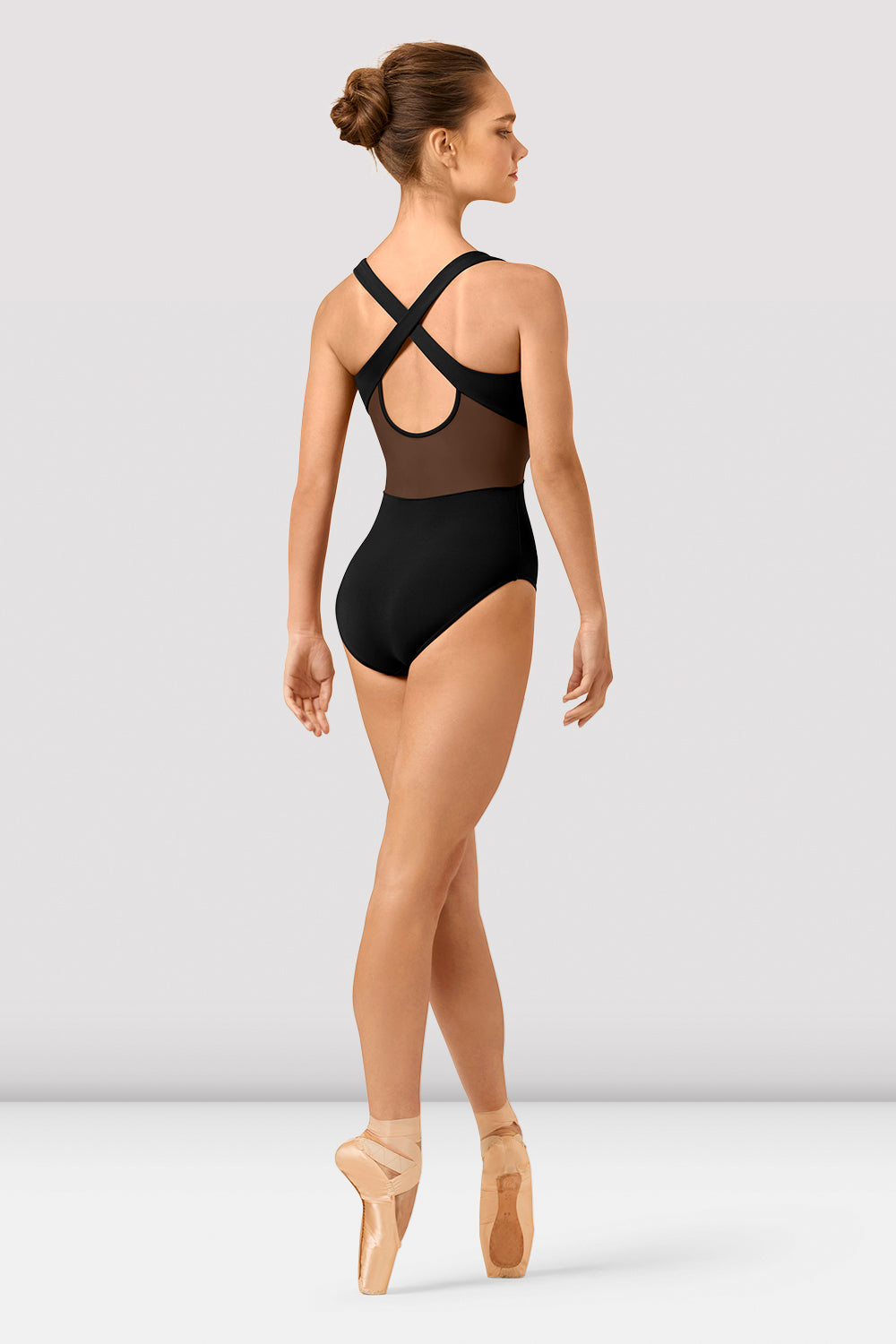 Bloch Tween Hanoko Mirage Cross Back Leotard TWL4325B in Black, back view