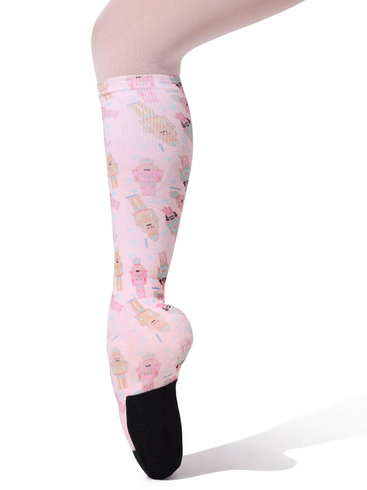Capezio Knee High Ballet Socks - PC005 in Nutcracker Multi