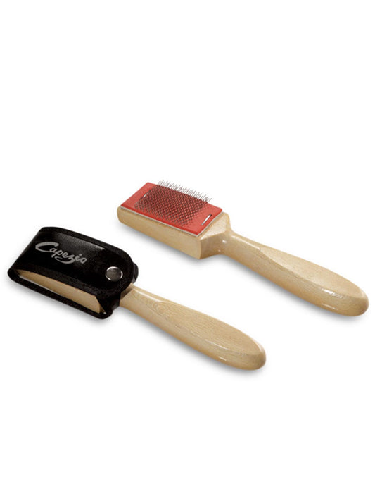 Capezio Suede Kiss BR005 wire brush with protective cover in Natural