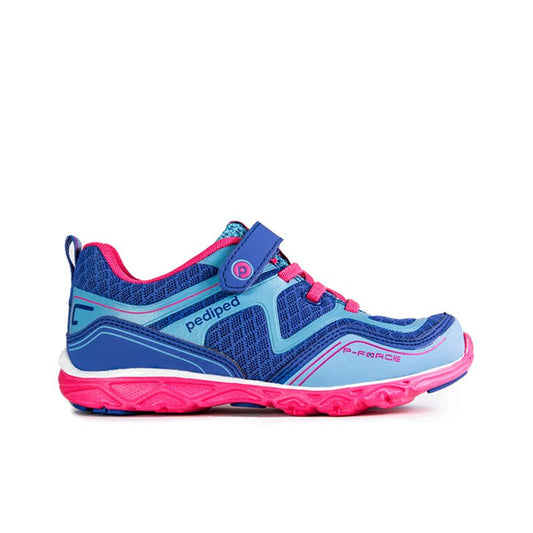 Pediped Force Flex sneakers in Navy/Fuchsia