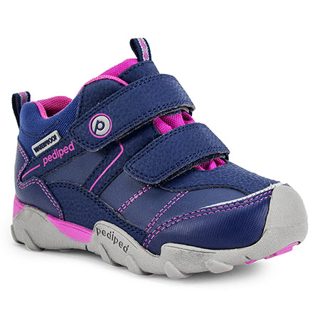 Pediped Max Flex boot in Navy/Pink