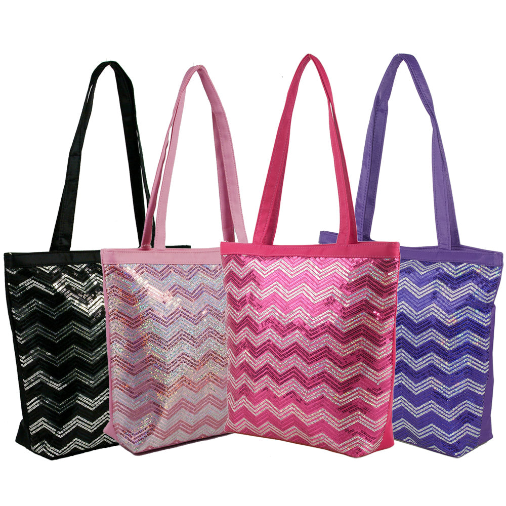 Chevron Sequin Tote
