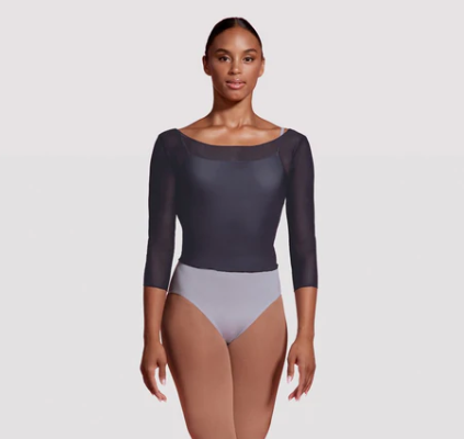 Mirella Mesh 3/4 Sleeve Warm Up Top - M7058LM