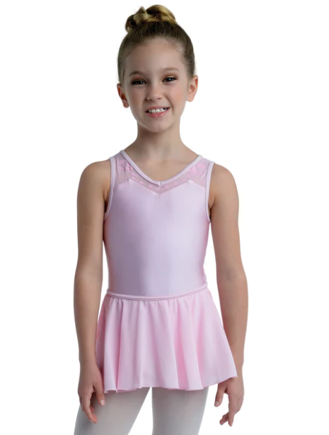 DANZNMOTION Coppelia Girls V-Neck Tank Dress - 21202C