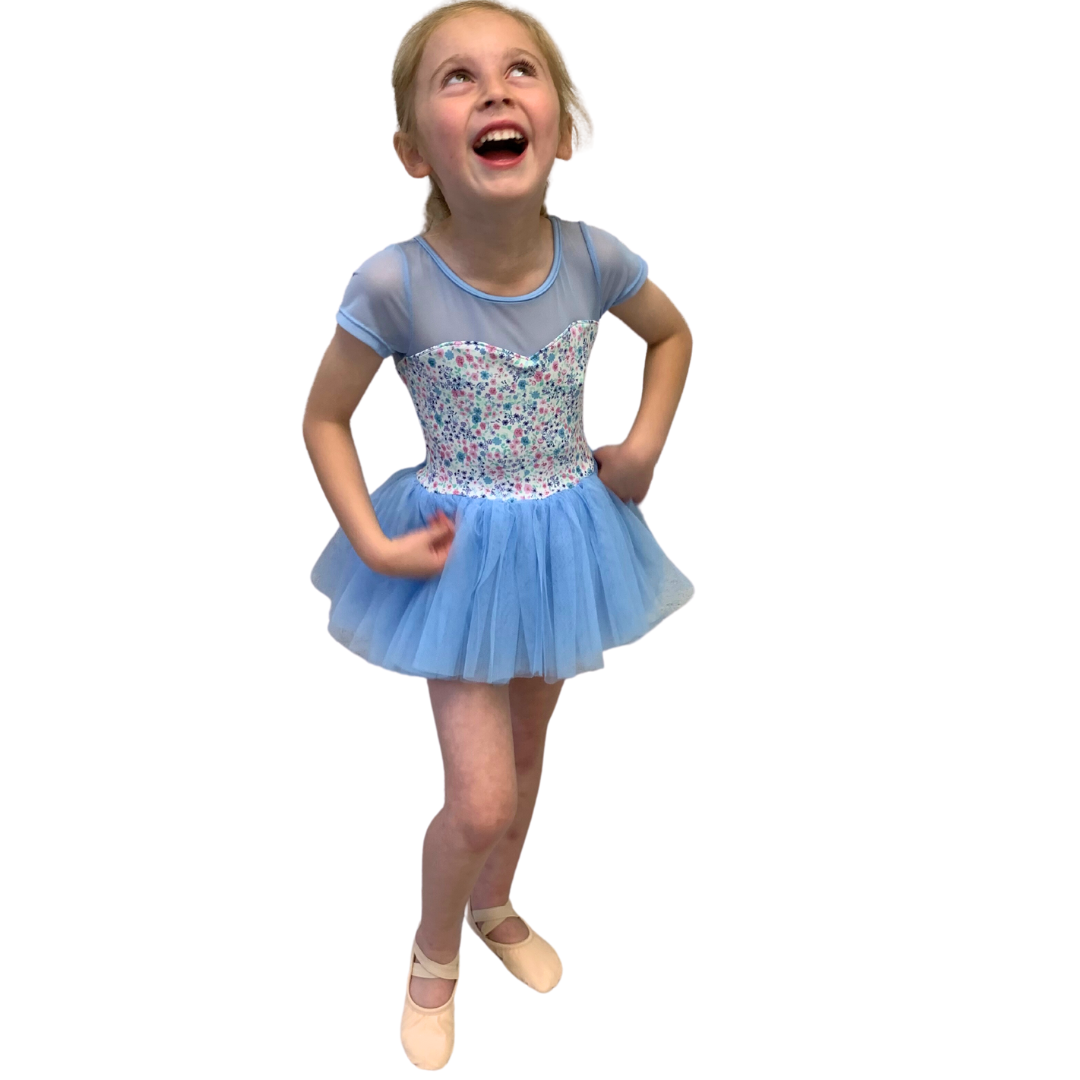 Mirella Floral Cap Sleeve Tutu Leo - M1554C