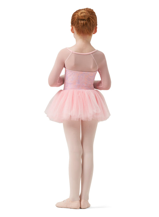 Mirella 3/4 Sleeve Tutu Leotard - M120C Pink