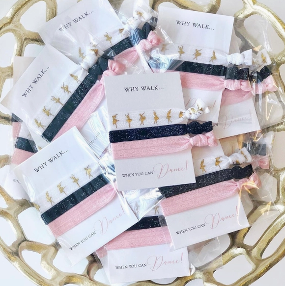 Plum Polka Dot Ballet Hair Ties