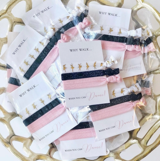 Plum Polka Dot Ballet Hair Ties